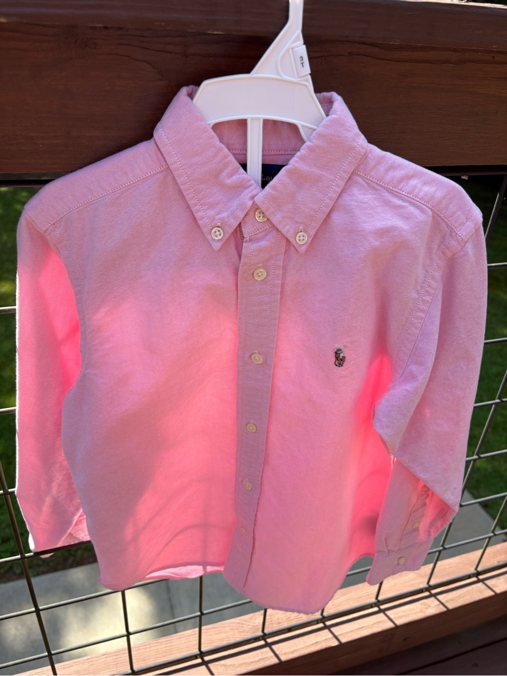 Polo by Ralph Lauren Pink Button-Down Oxford Shirt for Kids